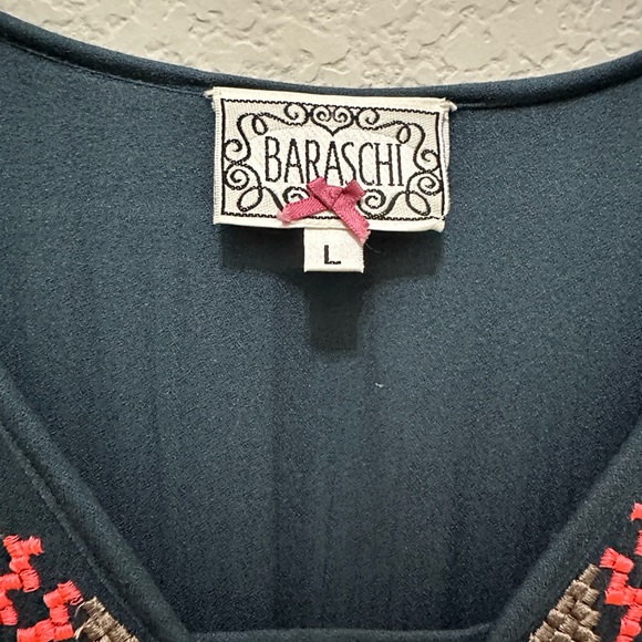 Anthropologie Yoana Baraschi Boho -  Embroidered Cross Stitch Dress EUC - Picture 2 of 12